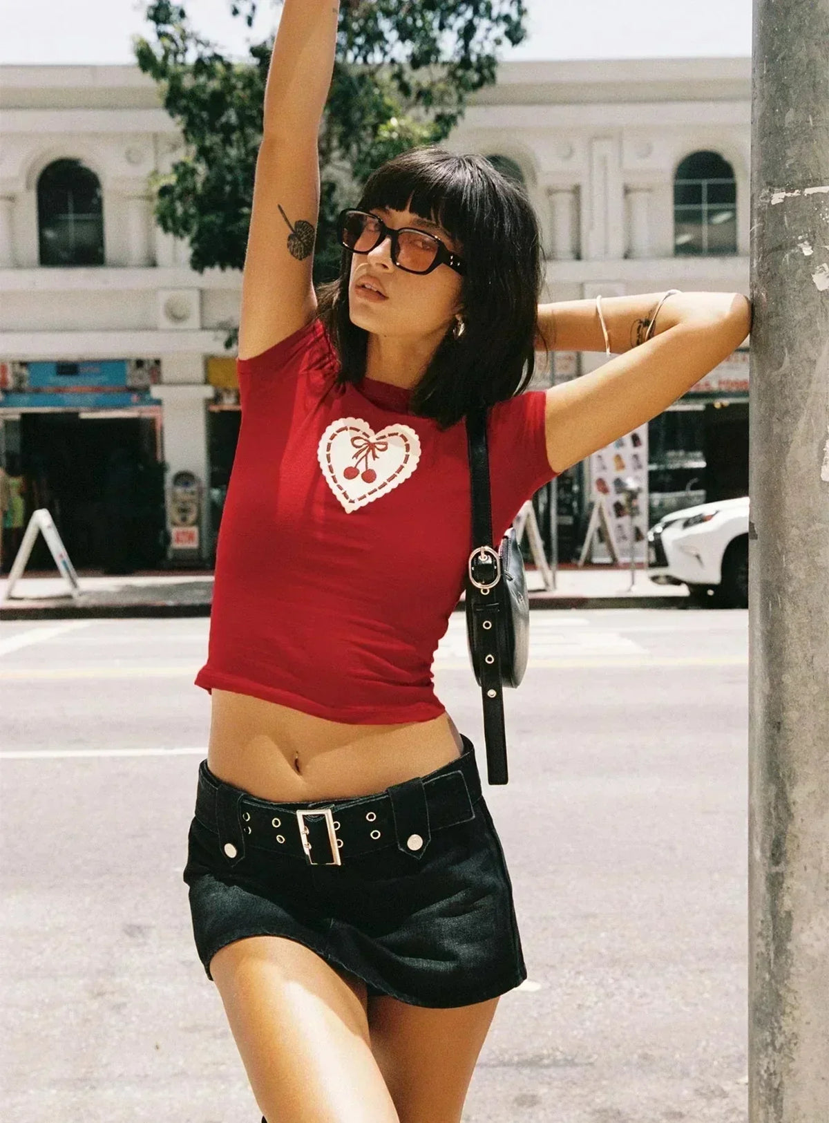 Belta Red Baby Tee – Where Streetwear Meets Bold Girl Energy | physical by Acid House™ (formerly Zyra Drip)
