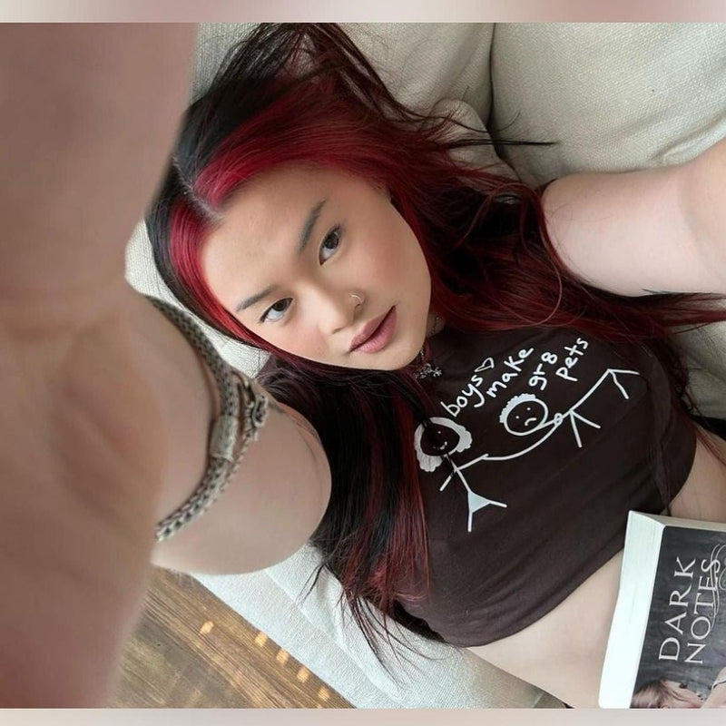 Boys Make Great Pets Baby Tee | Black Crop Top | physical by Acid House™ (formerly Zyra Drip)