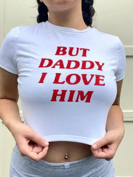 But Daddy I Love Him – Baby Tee for the Heartbreak Era | physical by Acid House™ (formerly Zyra Drip)