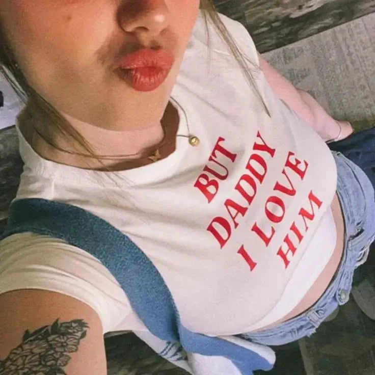 But Daddy I Love Him – Baby Tee for the Heartbreak Era | physical by Acid House™ (formerly Zyra Drip)