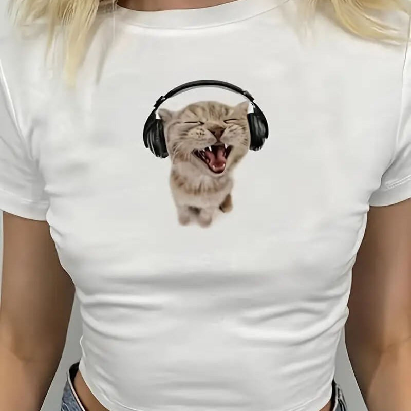 Cat International Baby Tee | Crop Top | physical by Acid House™ (formerly Zyra Drip)