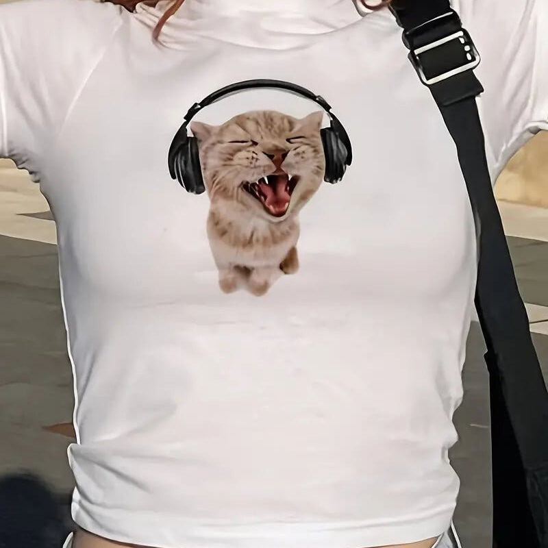 Cat International Baby Tee | Crop Top | physical by Acid House™ (formerly Zyra Drip)