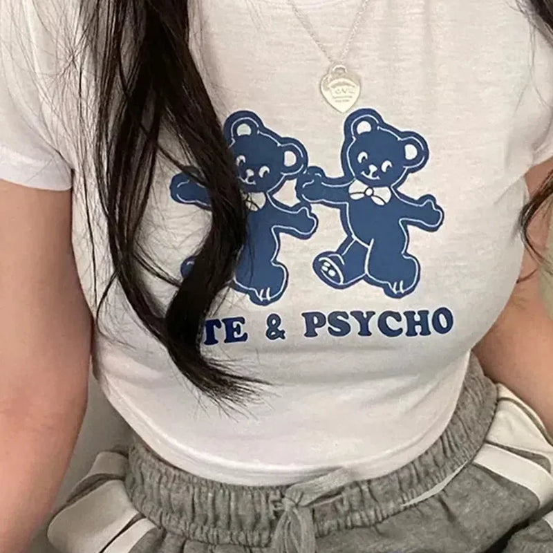 Cute and Psycho Baby Tee | Crop Top | physical by Acid House™ (formerly Zyra Drip)