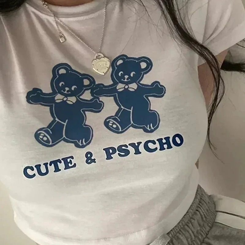 Cute and Psycho Baby Tee | Crop Top | physical by Acid House™ (formerly Zyra Drip)