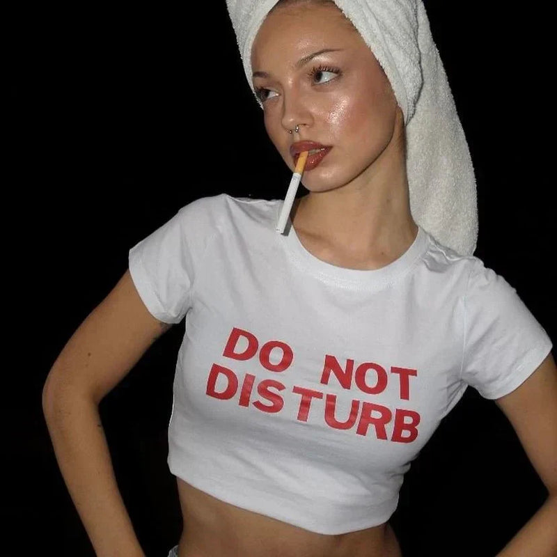 DO NOT DISTURB Baby Tee Crop Top for Women | physical by Acid House™ (formerly Zyra Drip)