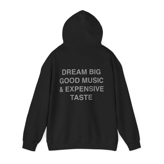 Dream Big Black Uni - sex Hoodie – Streetwear Luxury Style | physical by Acid House™ (formerly Zyra Drip)