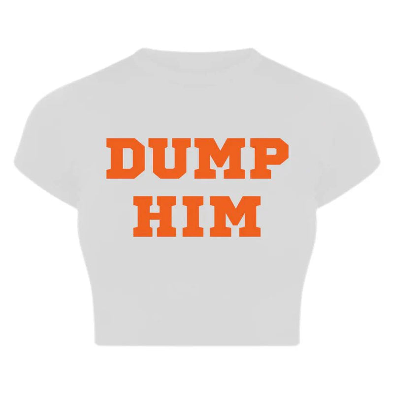 DUMP HIM Black Baby Tee – The Viral Breakup Top You Need ?? | physical by Acid House™ (formerly Zyra Drip)