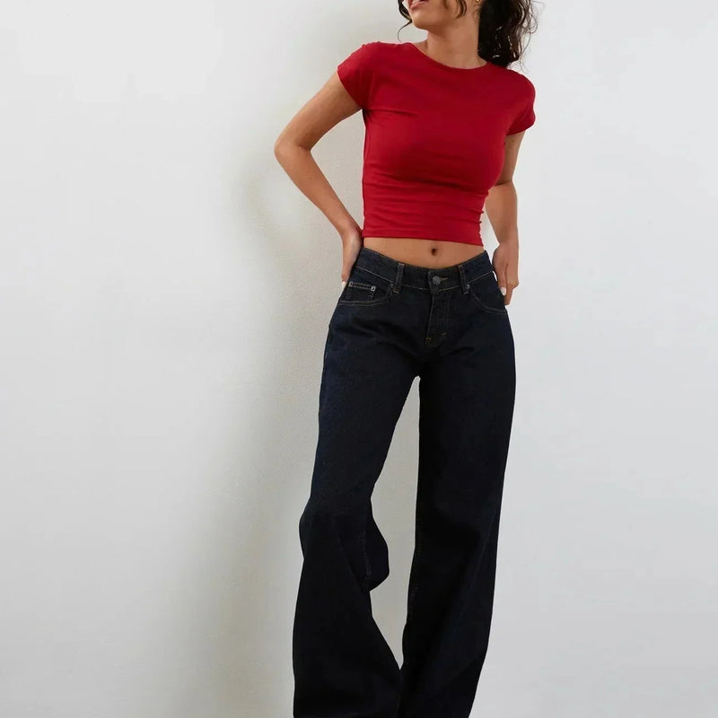 Essential Red Crop Top | Baby Tee | physical by Acid House™ (formerly Zyra Drip)