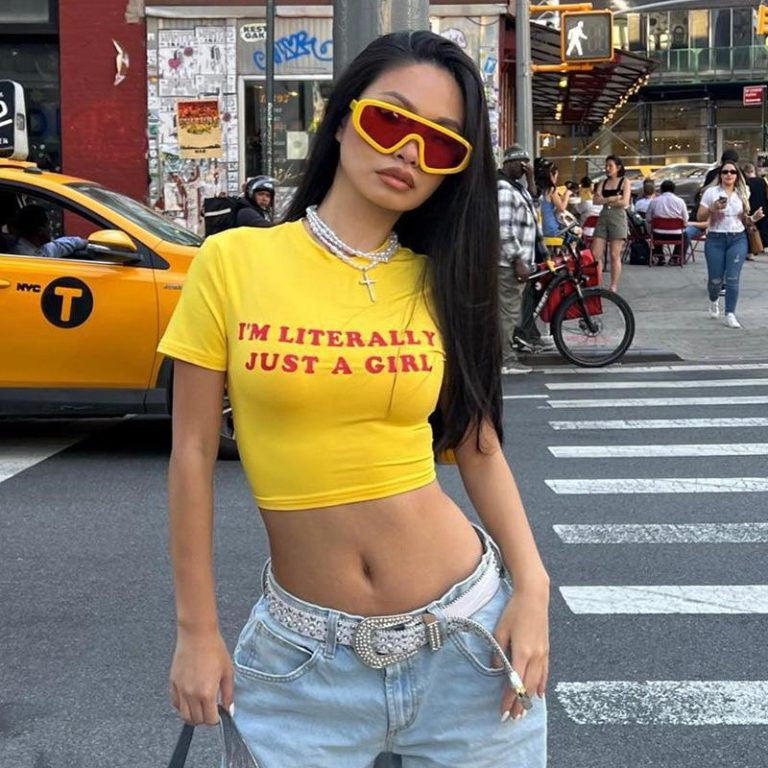 I'M LITERALLY JUST A GIRL Crop top
