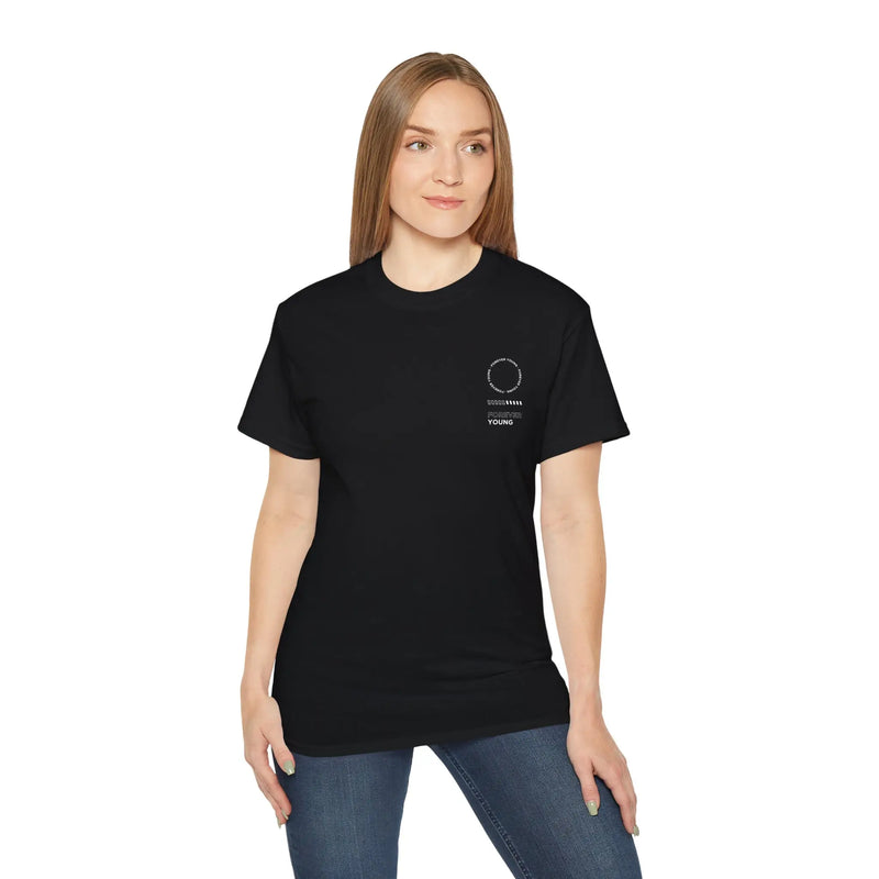 Forever Young Black Unisex T-Shirt | Graphic Streetwear Tee for Men & Women