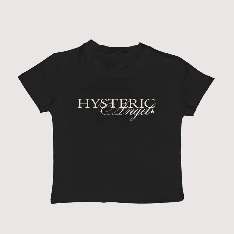 Hysteric Angel Baby Tee | Aesthetic Graphic Crop Top for Women | physical by Acid House™ (formerly Zyra Drip)
