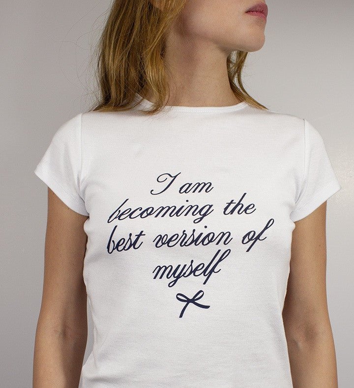I Am Becoming Best Version Baby Tee | Crop Top | physical by Acid House™ (formerly Zyra Drip)
