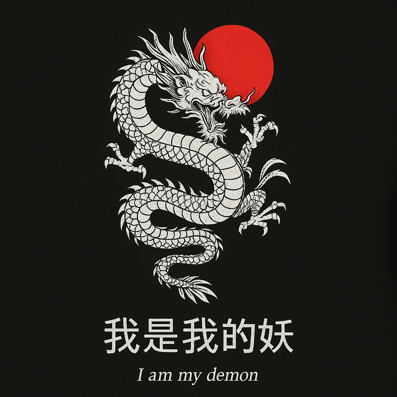 I Am My Demon Dragon Graphic Tee – Oversized Urban T-Shirt USA | physical by Acid House™ (formerly Zyra Drip)