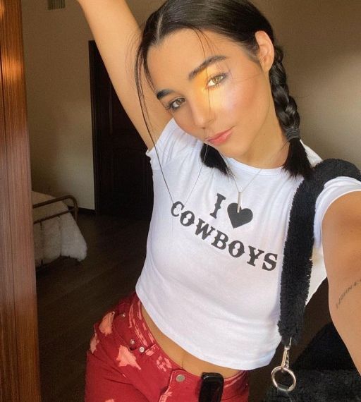 I Love Cowboys Women’s White Baby Tee – Western Style Crop Top | physical by Acid House™ (formerly Zyra Drip)