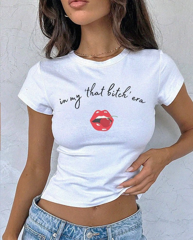 In My That Bitch Era White Crop Top | physical by Acid House™ (formerly Zyra Drip)