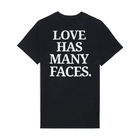 Love Has Many Faces | White Oversized Drop Shoulder Tee for Men | physical by Acid House™ (formerly Zyra Drip)
