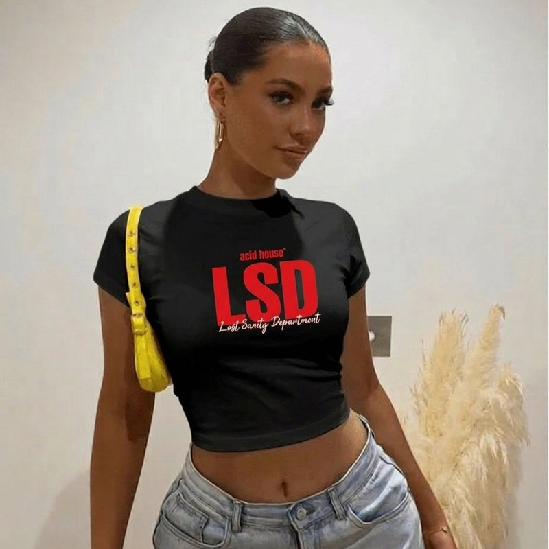LSD Lost Sanity Department Crop Top – Acid House Baby Tee | physical by Acid House™ (formerly Zyra Drip)