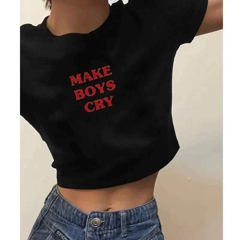Make Boys Cry Baby Tee | Crop Top | physical by Acid House™ (formerly Zyra Drip)