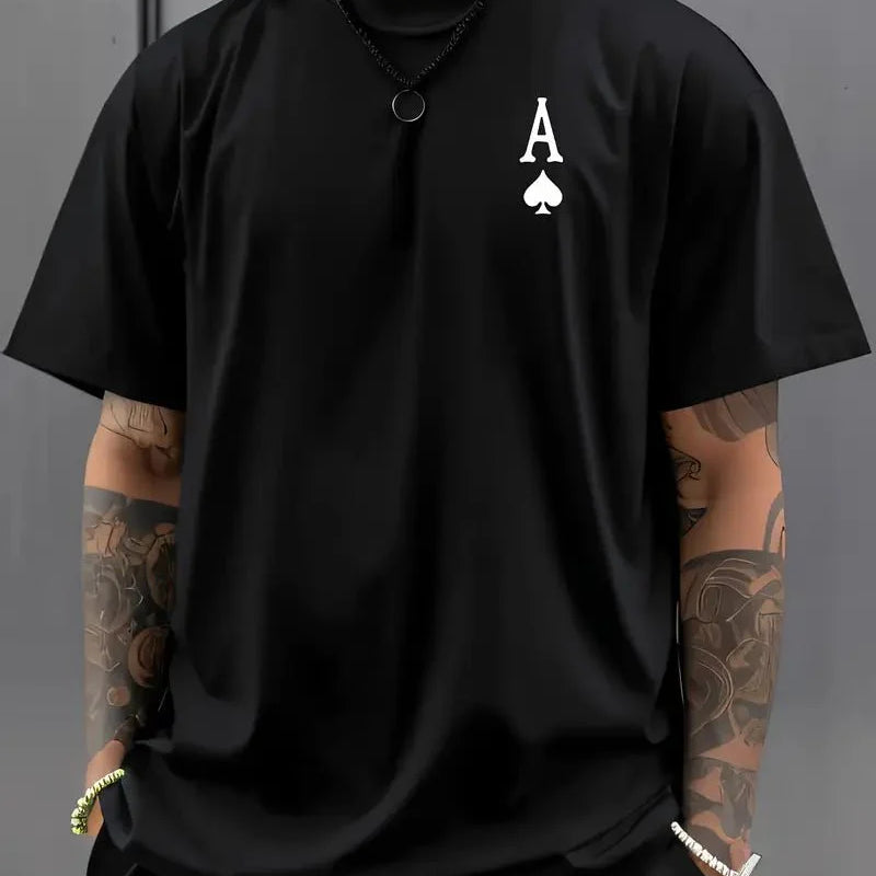 Men’s Oversized Black Ace of Spades T-Shirt | physical by Acid House™ (formerly Zyra Drip)