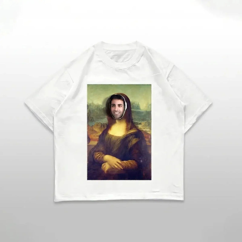 Mona Lisa ft Raju Women's Oversized T-Shirt | Art Graphic Streetwear Tee | physical by Acid House™ (formerly Zyra Drip)