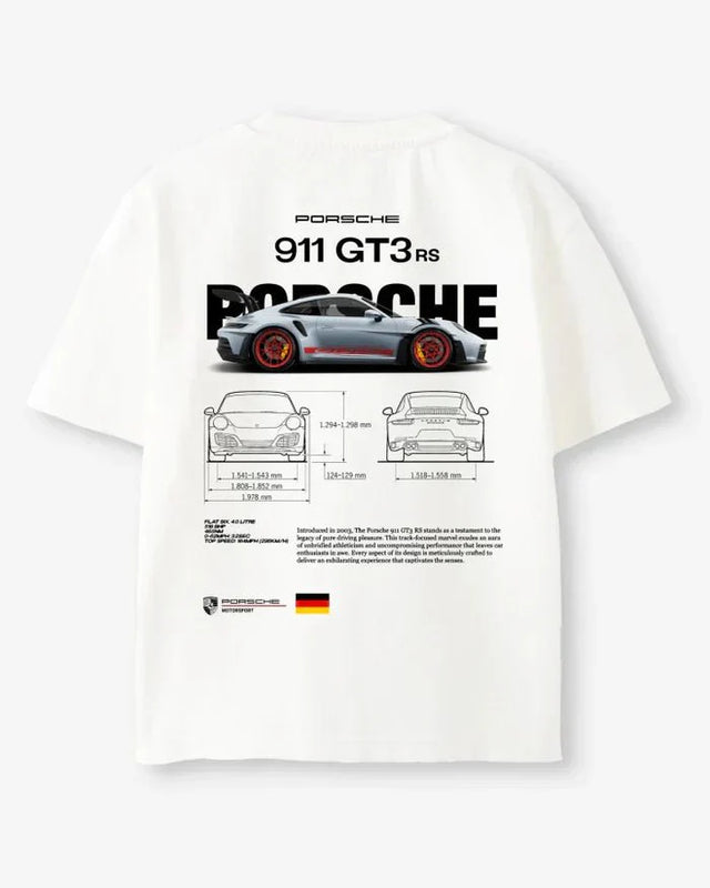 Porsche 911 GT3 RS Car Graphic T-Shirt for Gen Z | physical by Acid House™ (formerly Zyra Drip)