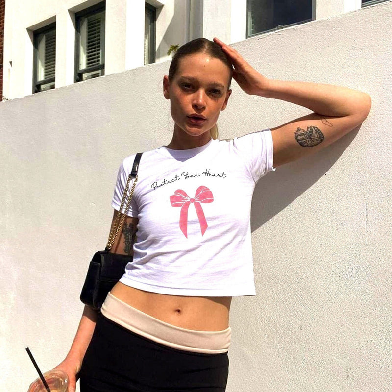 Protect Your Heart Baby Tee – Trendy, Sass - Infused, Gen Z Slay Vibes | physical by Acid House™ (formerly Zyra Drip)