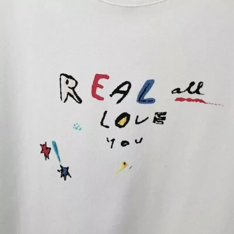 Real All Love You Crop Top – White Baby Tee | physical by Acid House™ (formerly Zyra Drip)