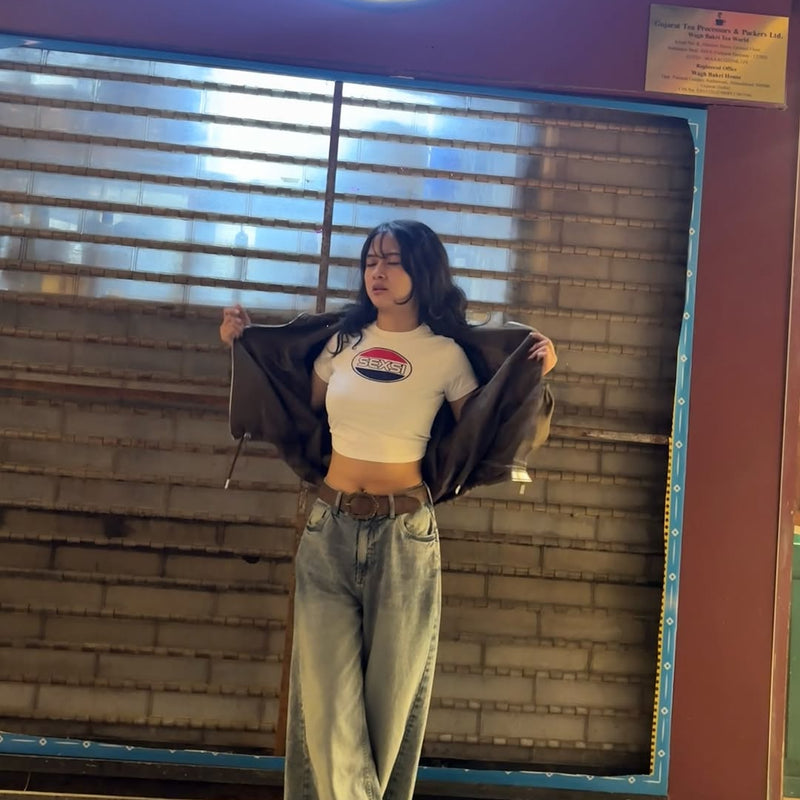 Sexsi Baby Tee for Women – Bold Graphic Crop Top Y2K Aesthetic | physical by Acid House™ (formerly Zyra Drip)