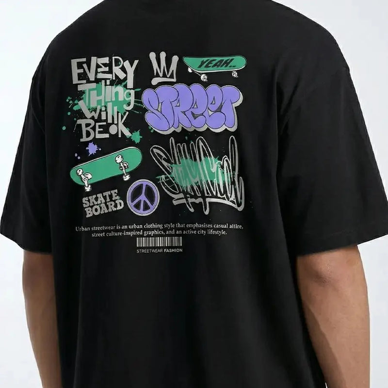 Street Graffiti Oversized T-Shirt – Urban Skate Tee - A1 | physical by Acid House™ (formerly Zyra Drip)