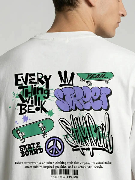 Street Graffiti Oversized T-Shirt – Urban Skate Tee - A1 | physical by Acid House™ (formerly Zyra Drip)