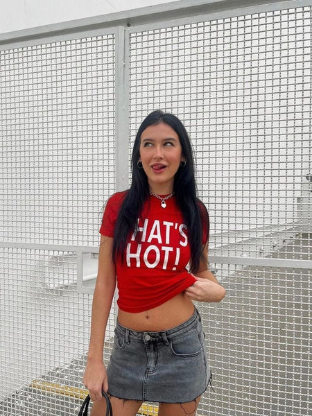 That’s Hot Graphic Baby Tee for Women – Y2K Aesthetic Crop Top | physical by Acid House™ (formerly Zyra Drip)