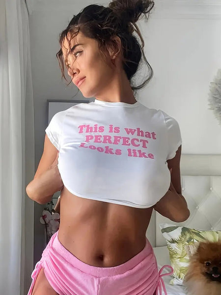 This Is What Perfect Looks Like Baby Tee | Crop Top | physical by Acid House™ (formerly Zyra Drip)