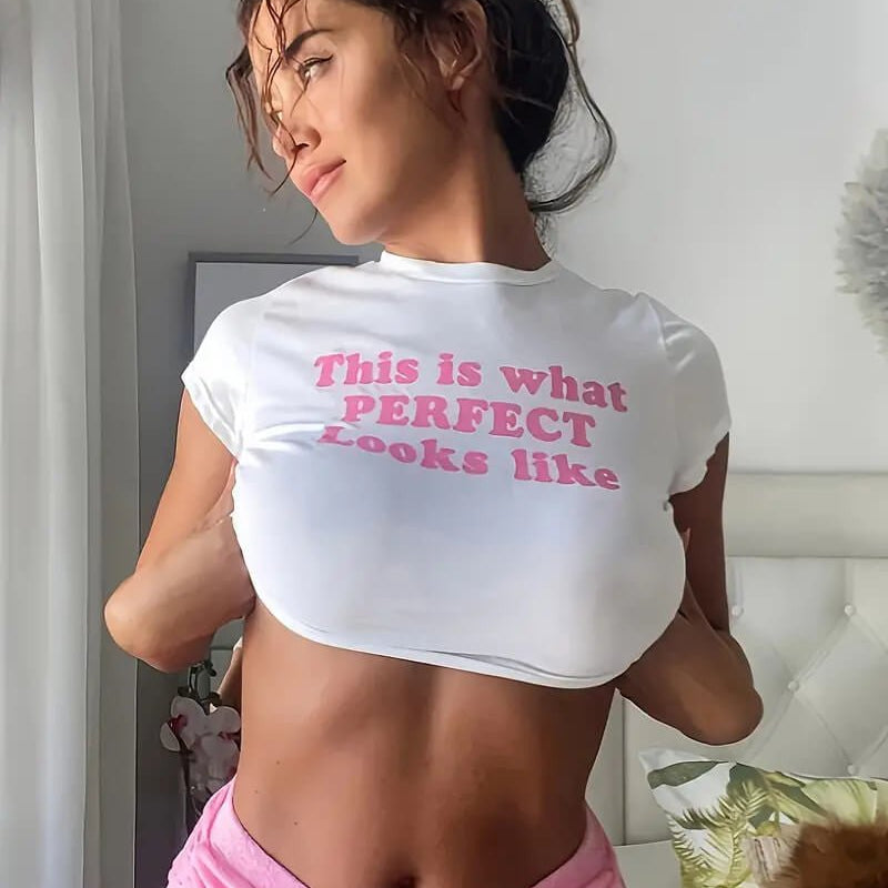 This Is What Perfect Looks Like Baby Tee | Crop Top | physical by Acid House™ (formerly Zyra Drip)