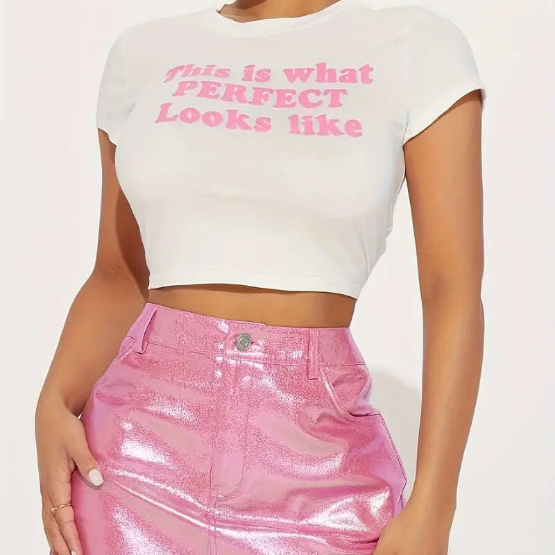 This Is What Perfect Looks Like Baby Tee | Crop Top | physical by Acid House™ (formerly Zyra Drip)