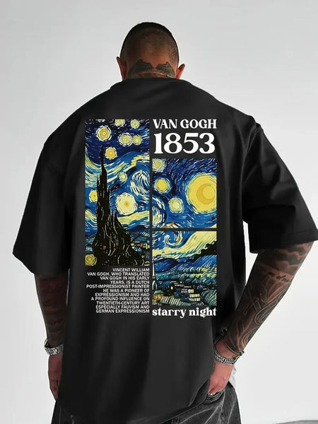 Van Gogh Starry Night Oversized T-Shirt for Men | physical by Acid House™ (formerly Zyra Drip)