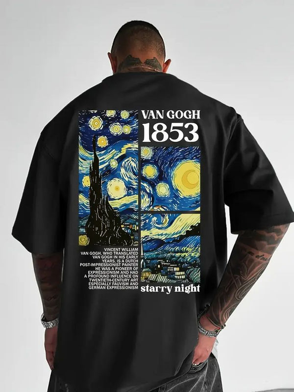 Van Gogh Starry Night Oversized T-Shirt for Men | physical by Acid House™ (formerly Zyra Drip)